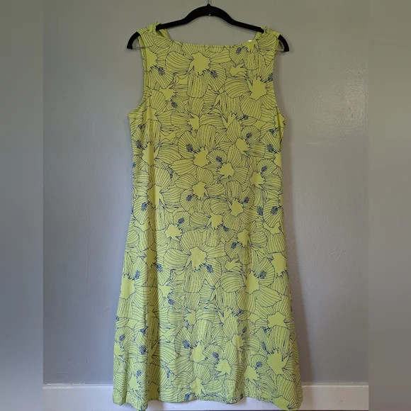 Title Nine Breeze Dress In Yellow Floral Cowl Neck Sleeveless Size M - Picture 3 of 6